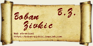 Boban Živkić vizit kartica